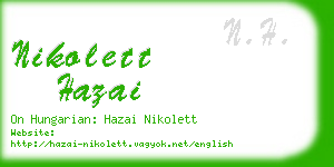 nikolett hazai business card